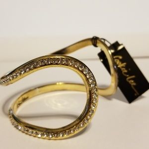 Cookie Lee genuine crystal cuff bangle